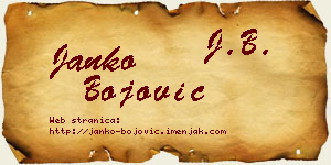 Janko Bojović vizit kartica